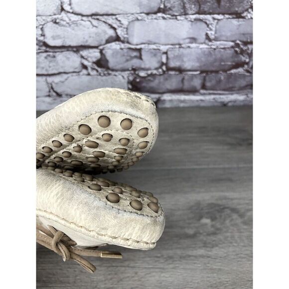 Tod’s Ivory Cream Leather Gommino Driving Moccasin Shoes Women’s Sz 40EU/9.5M US - Picture 8 of 16